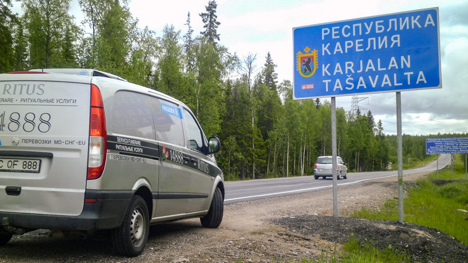 Repatriere în Moldova. Autofrigider Ritus în drum. Republica Karelia, Rusia