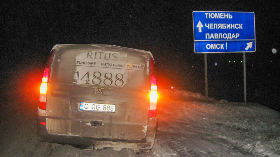 Repatriere în Moldova. Autofrigider Ritus în drum. Tiumeni, Rusia